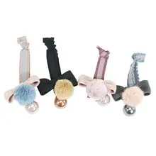 4 шт., галстуки для волос, простые, венонат, бант, эластичные, милые аксессуары для волос, резинки для хвостика, держатели для волос, кольцо для волос для девушек