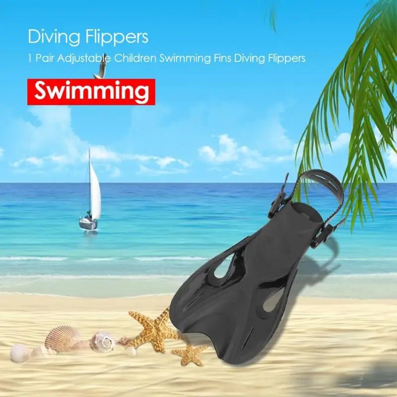 

1 Pair Adjustable Fins Snorkeling Diving Children Kids Swimming Flippers Portable Swimming Training Equipment 4 Colors S/M L/XL