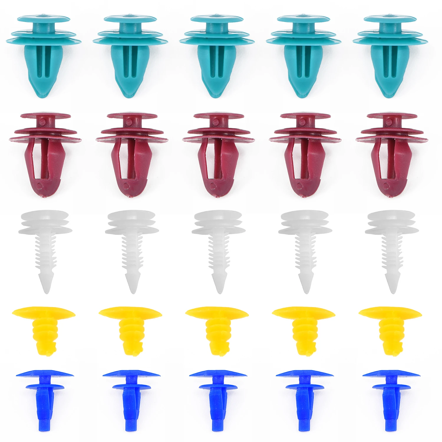 

Set of 500 Pcs Push Pin Mixed Door Trim Panel Clip Fastener Bumper Rivet +1 Tool