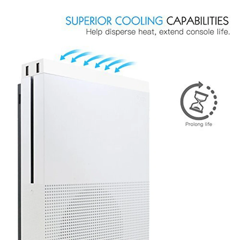 Вентилятор охлаждения для Xbox One S, встроенный 3 высокое Скорость вентиляторы, 2-Порты и разъёмы Usb зарядка и синхронизация данных, л/ч Скорость вентилятора переключатель для Xbox One