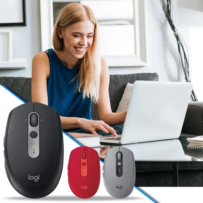 Logitech M590 Бесшумная Беспроводная Bluetooth мышь 1000 Точек на дюйм 7 клавиш оптическая Тихая мышь компьютерная мышь для стационарного персонального компьютера