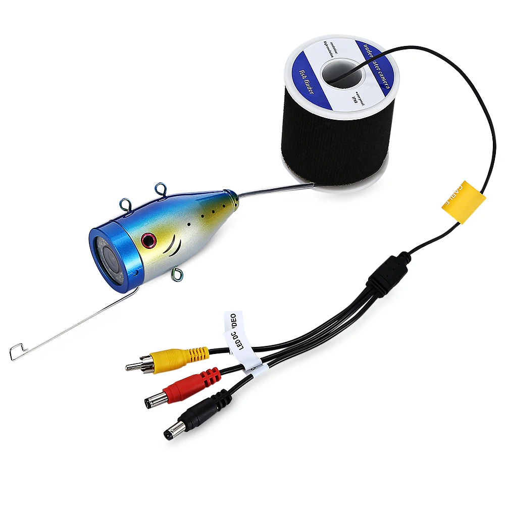 HD 1000TVL 30 pcs الأبيض المصابيح صياد السمك كاميرا تحت الماء 15 M/30 M كابل IP68 للماء صياد السمك كاميرا