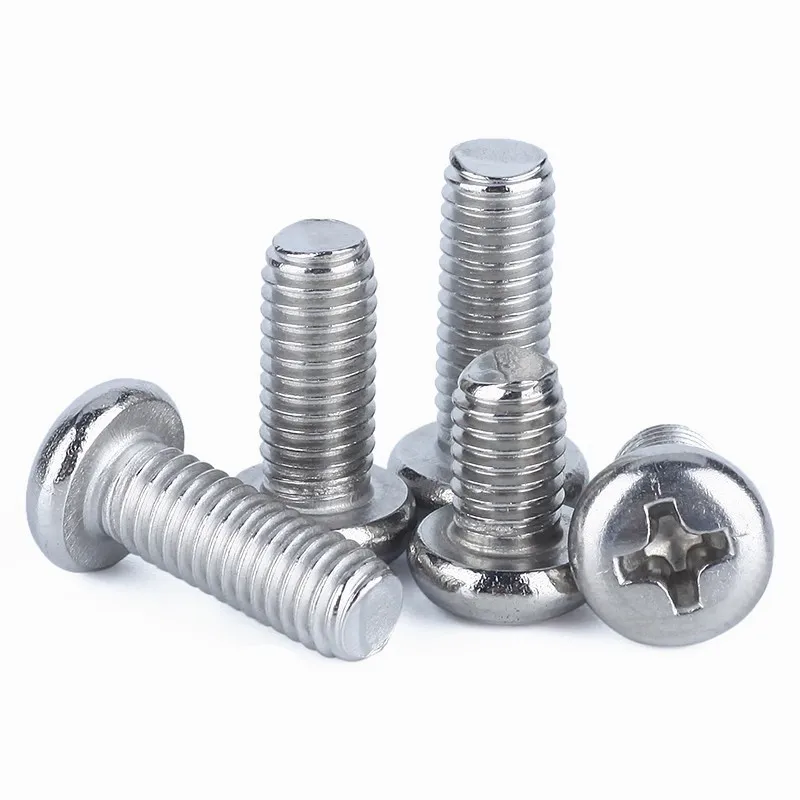 

100pcs Pm2/3 M2 M3 Iso7045 Din7985 Gb818 Nickel Plated Cross Recessed Round Pan Head Pm Screws Phillips Screws