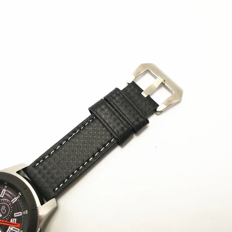For Samsung Galaxy Watch 42/46mm Carbon Fiber Leather Strap Watchband For Gear S3 S2 Wrist Bracelet For Huawei Watch 2Pro Bands For Samsung Galaxy Watch 42/46mm Carbon Fiber Leather Strap Watchband For Gear S3 S2 Wrist Bracelet For Huawei Watch 2Pro Bands