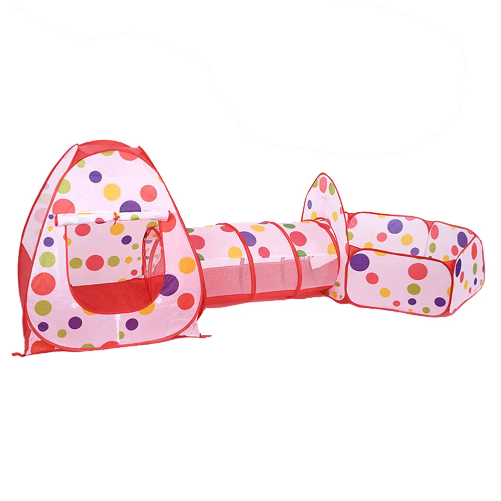 

3-in-1 RFID Blocking Wear Resistant Ball Pool Tunnel Portable Durable Indoor/Outdoor Foldable Play Tent Baby Pop Up Playhouse