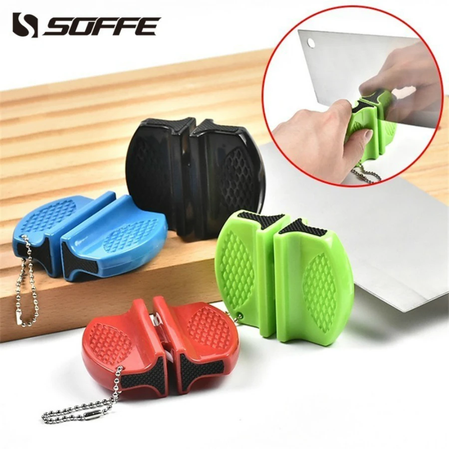 

Soffe Portable Tungsten Steel Ceramic Kitchen Knife Sharpener Mini Professional Whetstone Sharpener Butterfly Sharpening Stone