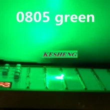 Ultra Bright LED SMD 0805 Verde novo lighte 560-575NM 70-200MCD I (mA): 20ma 2.0*1.2*0.8MM 2000PCS