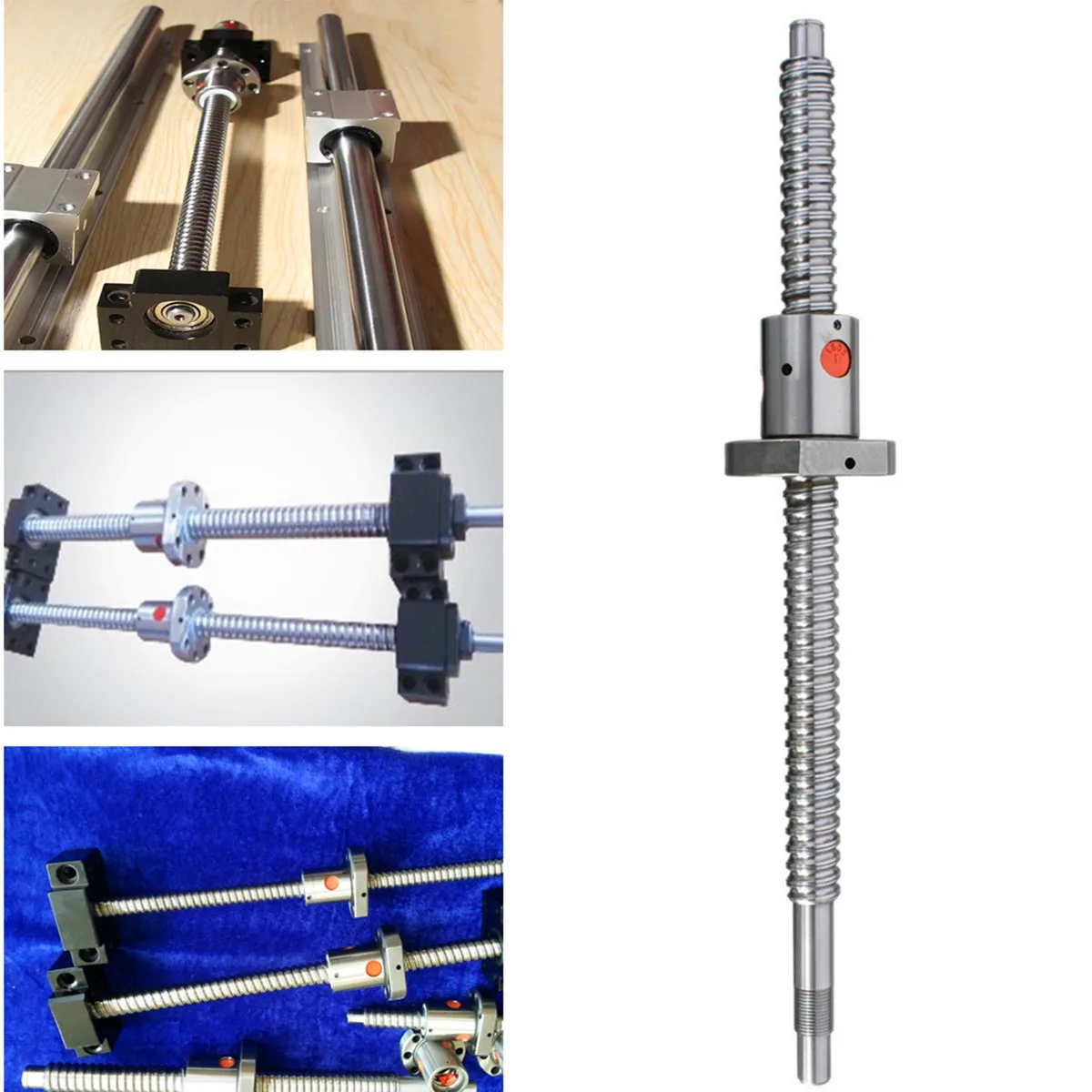 Ball Screw Rolled C7 1605 ballscrew 300mm Bearing Process Ball Reduce
