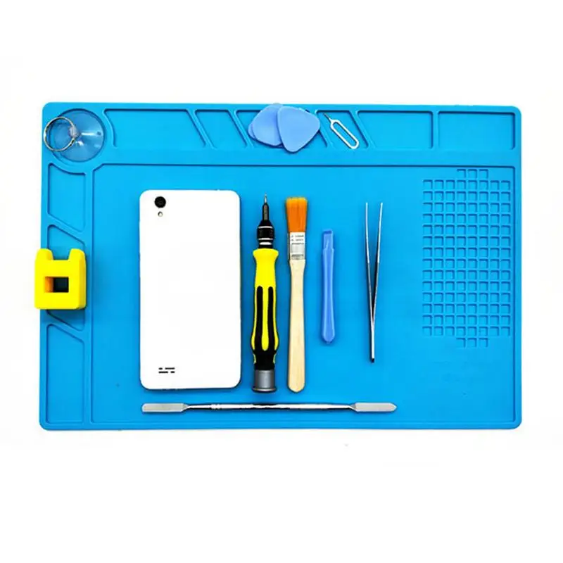

Work Mat For Computer Maintenance Magnetical High Temperature Resistant Silicone Pad Heat Insulation Iron Welding Table Cushion