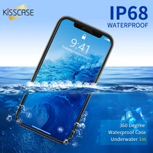 KISSCASE водонепроницаемый чехол для iPhone X XR XS MAX 8 7 6 6S Plus TPU + PC 5 5S 5SE