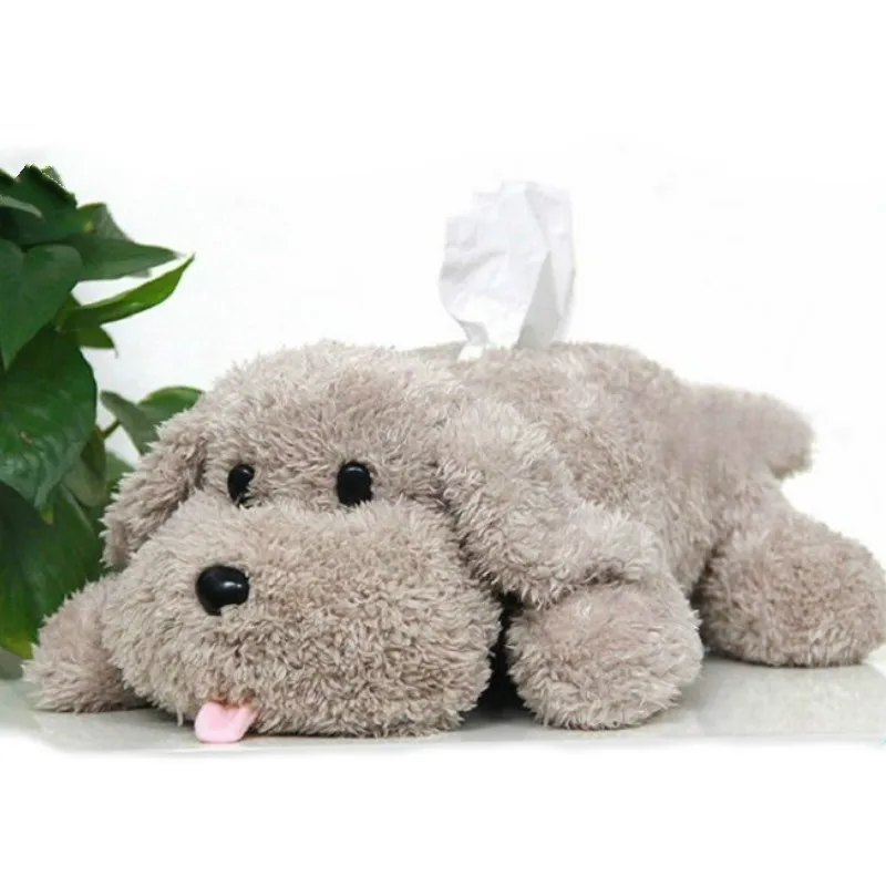 Baby Plush Tissue Box Infant Cartoon Cute Animal Soft Wipes Box Holder Green Elephant 