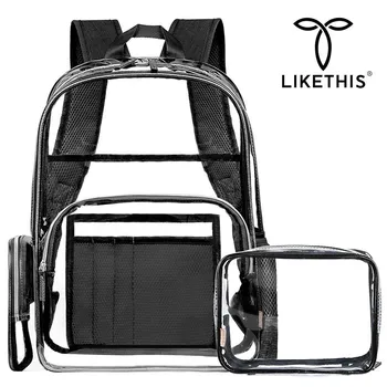 

LIKETHIS Sale PVC Backpack Transparent School Bag For Teenagers Girls Bags Women Waterproof Mochilas Escolares Para Adolescentes