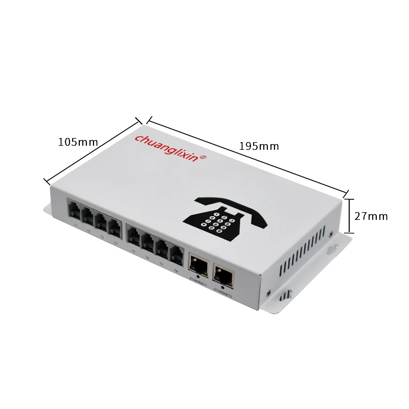 Chuanglixin 8 Ch PCM телефонный волоконно оптический медиаконвертер с 2 портами Ethernet FC