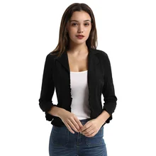 Gk Women's Coat Casual Lapel Collar Open Front Ruffled Cotton Shrug Bolero Coat Fashion Lightweight Women Coats Gk Women's Coat Casual Lapel Collar Open Front Ruffled Cotton Shrug Bolero Coat Fashion Lightweight Women Coats