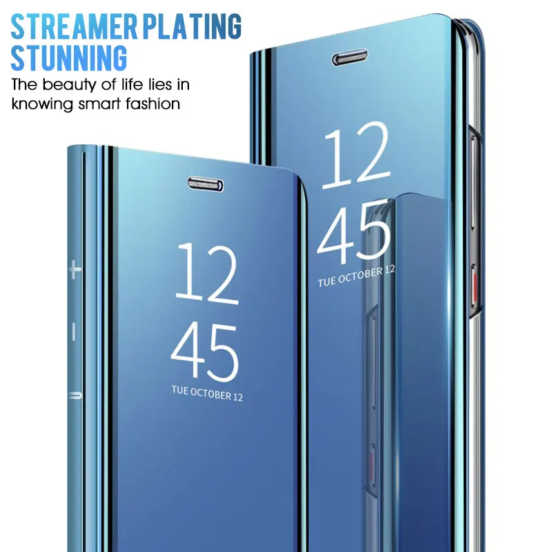 Smart Mirror Flip Phone Case For Samsung Galaxy S9 S8 Note 9 8 S7 Clear View Cover For Samsung S7 S6 Edge Plus Note 9 S9 S8 Case