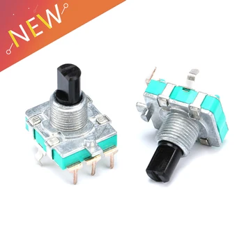 

5pcs EC16 Audio Encoder 360 Degree Rotary Encoder E16 Coding 3Pin Handle Long 15MM