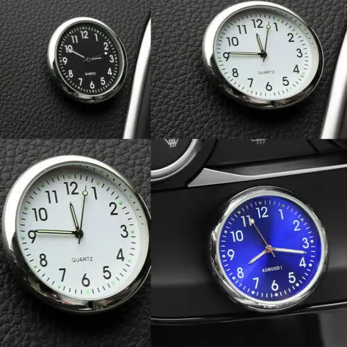 

Mini Pocket Digital Luminous Quartz Analog Watch Stick-On Clock For Car Boat Hot New Small Round Clock For Cars