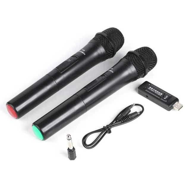 Kit de système de microphone sans fil avec récepteur USB, karaoké,  haut-parleur Smart TV, chant, fête à la maison - AliExpress