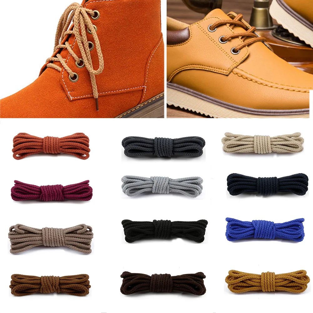 1 пара 80/100/120/140/160 см однотонные Цвет круглые шнурки для Модные Повседневное Спортивная Кожаная обувь ботинки martin шнурки