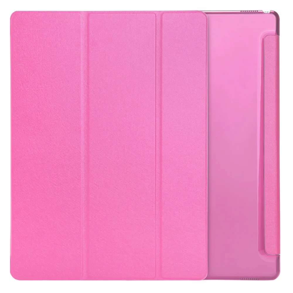 

Silk Pattern PU Leather Smart Sleep Cover PC Back Case Stand for iPad Pro 12.9 Inch
