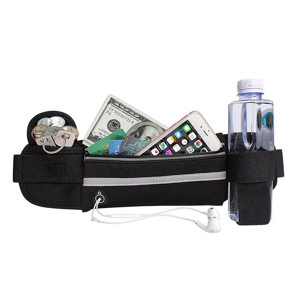 Мужская и Женская поясная сумка для бега, водонепроницаемая Противоугонная сумка для мобильного телефона, невидимый пояс для чайника, сумка для живота, спортивная сумка для фитнеса на открытом воздухе