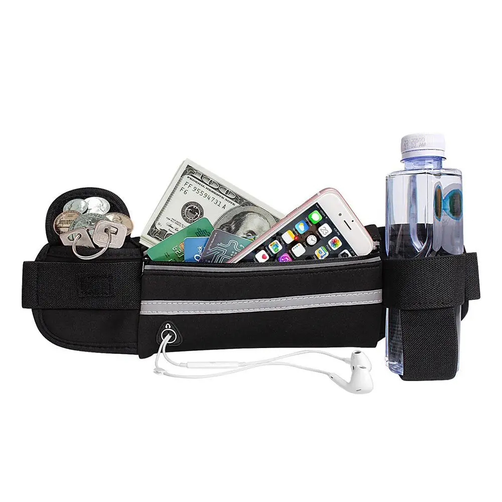 Men Women Running Waist Bag Waterproof Anti-theft Mobile Phone Holder invisible kettle Belt Belly Bag Gym Outdoor Fitness Bag