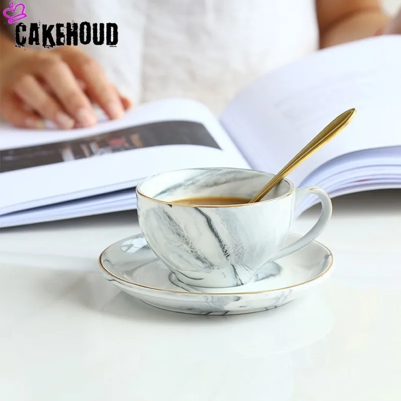 CAKEHOUD Благородная керамическая кофейная чашка блюдце послеобеденный чайный