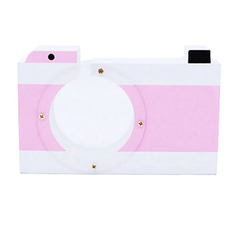 

Nordic Wooden Camera Figurine Piggy Bank Ornaments Storage Money Box Craft Miniature Children Room Decor Birthday Gif