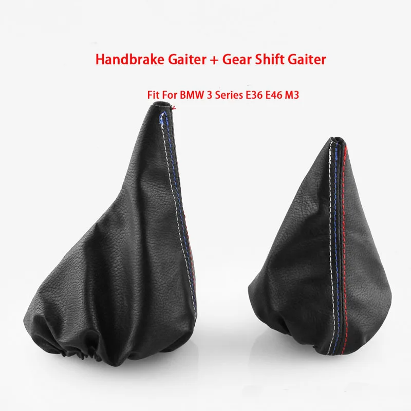 2 Pcs/Set Handbrake Gaiter Shift Boot Leather For BMW 3 Series E36 E46 M3 interior accessories | Автомобили и мотоциклы