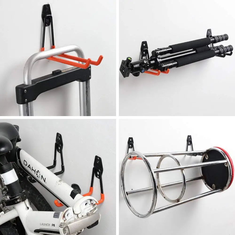 

1 Set Heavy Duty Garage Storage Utility Hooks for Ladders & Tools Wall Mount Garage Hanger & Organizer - Tool Holder U Hook