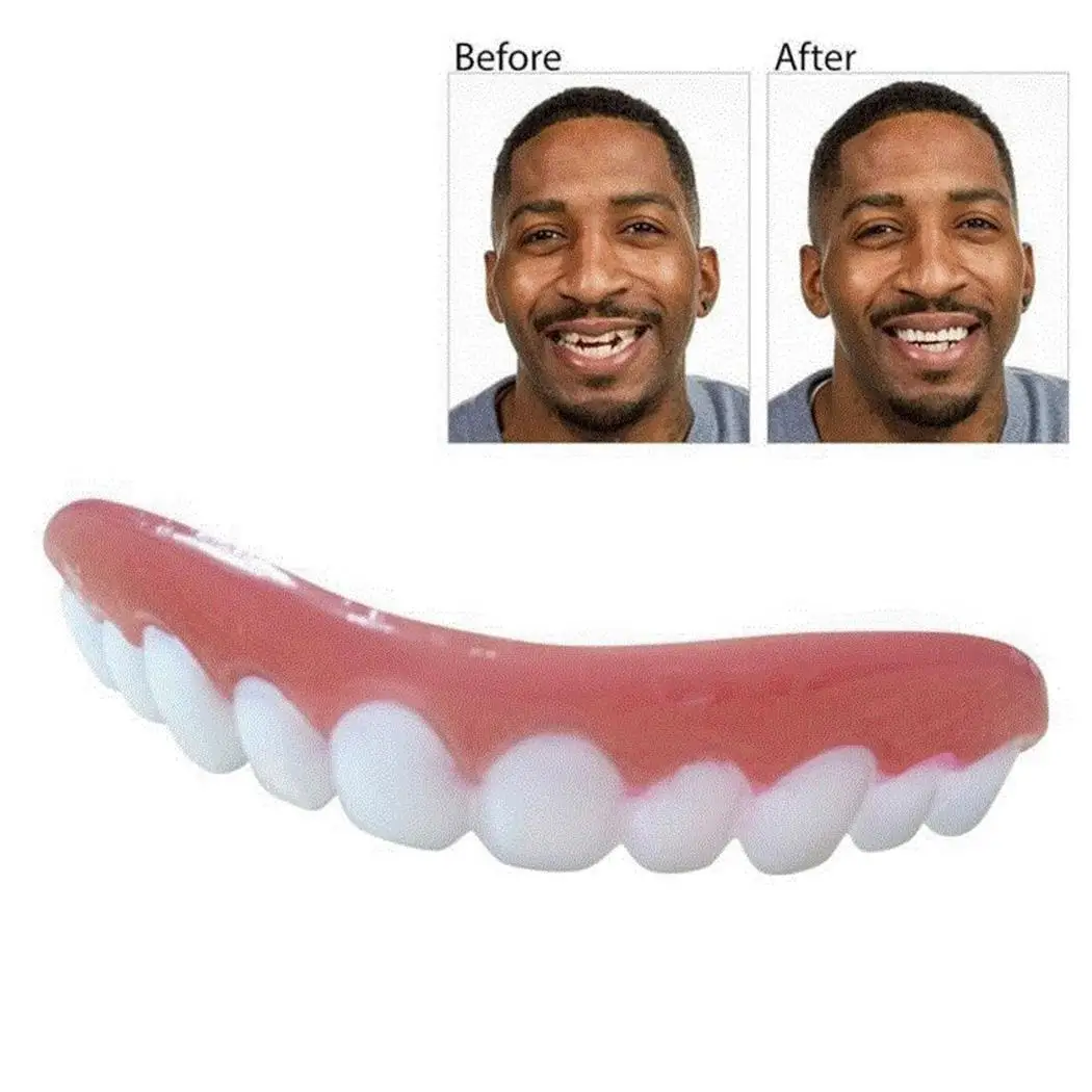 Simulation False Upper Tooth Teeth Whitening Strip Denture Brace Oral Toy 1PCS