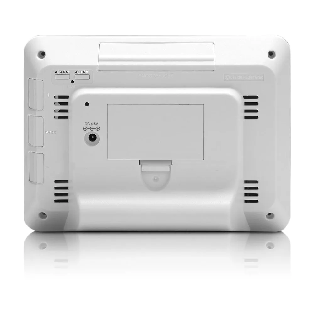 Kopen FanJu FJ3365 EU US Plug Weerstation multifunctionele Digitale Klok Temperatuur Vochtigheid Maanfase Bureau Tafel LCD wekker