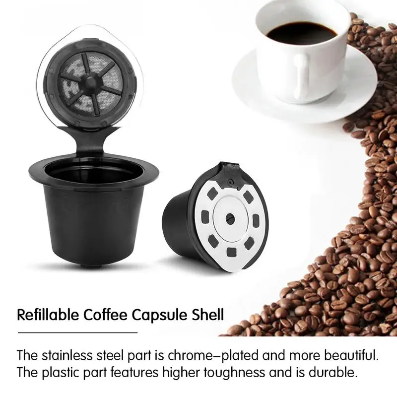 

Refillable Coffee Capsule Shell Reusable Recycled Filter Plastic Cup