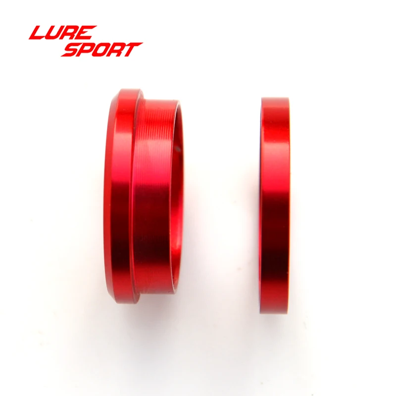 LURESPORT 4 комплекта алюминиевых колец и карбоновых колпачков для трубчатой катушки
