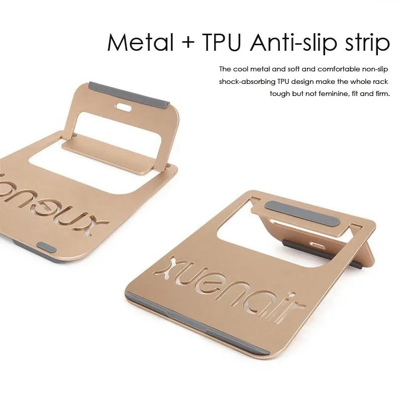 Metal Laptop Stand Folding Portable for Macbook and most 11-15.6 inch Notebook Aluminium Alloy Ergonomic Office Bracket.