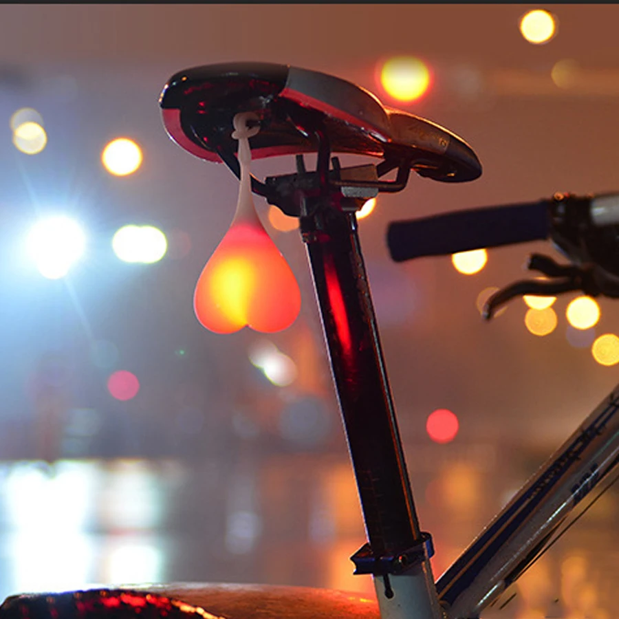 

Bike Night Lights Essential LED Red Warning Lights Cycling Balls Waterproof Silicone Light Creative Bicycle Seat Back Egg Lamp