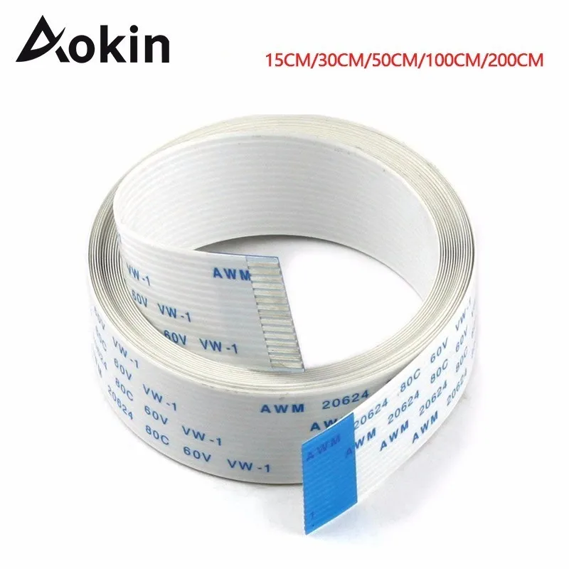 Aokin 15pin Ribbon Flex Csi Cable With 15cm 30cm 50cm 100cm 200cm Length For Raspberry Pi Camera ffc flex ribbon power cable 0 5mm pitch awm 20624 80c 60v 200mm 15pin same direction