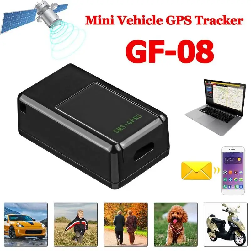 Автомобильный GF08 мини SMS GPS трекер GSM GPRS устройство отслеживания в реальном