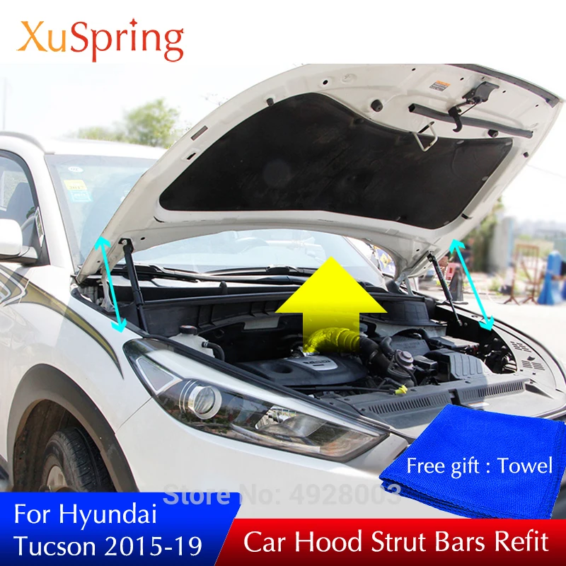 For 2015 2016 2017 2018 2019 Hyundai Tucson 3TH Car Refit Hood Lift Support Hydraulic Rod Strut Bar Spring Shock Absorber For 2015 2016 2017 2018 2019 Hyundai Tucson 3TH Car Refit Hood Lift Support Hydraulic Rod Strut Bar Spring Shock Absorber