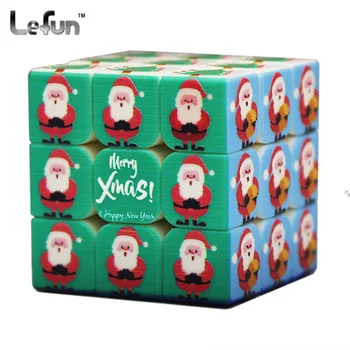 

Lefun [ Three Stage Christmas Magic Cube ]uv Print 3d Relief Christmas Tree The Elderly Pine Gift Milu Braille