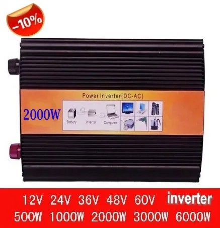 

DC naar AC 2000W Pure inverter Off Grid Pure Sine Wave Solar Power Inverter 2000W 24vdc to 230vac