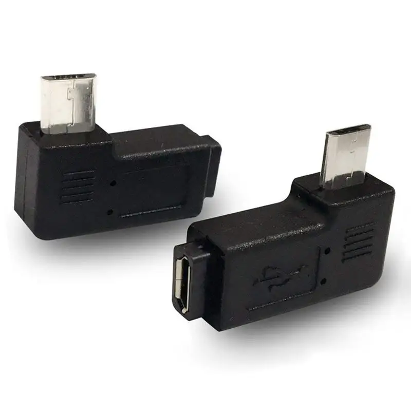 2 шт. 90 градусов левый и правый угловой мини USB 5pin мужчина к Micro Женский
