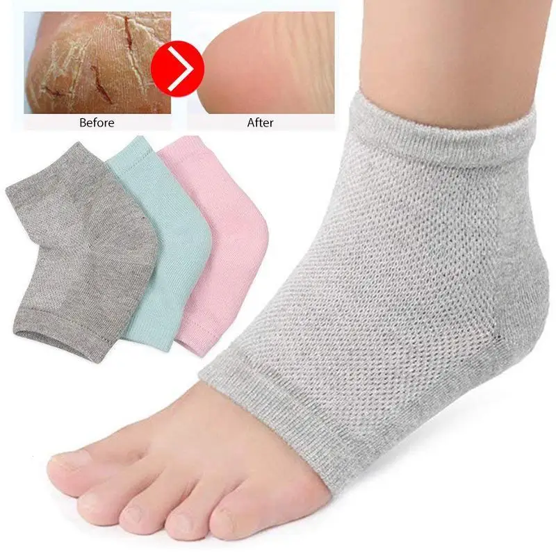 Chilblain Moisture cracked heel socks polyester cotton gel sock crack