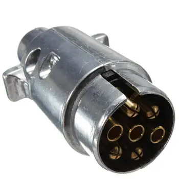 

VODOOL 7 Pin Car Electrical Plug Sockets Round Male Metal Caravan Trailer Truck Ute Automobile Plug Automotive Boat Parts