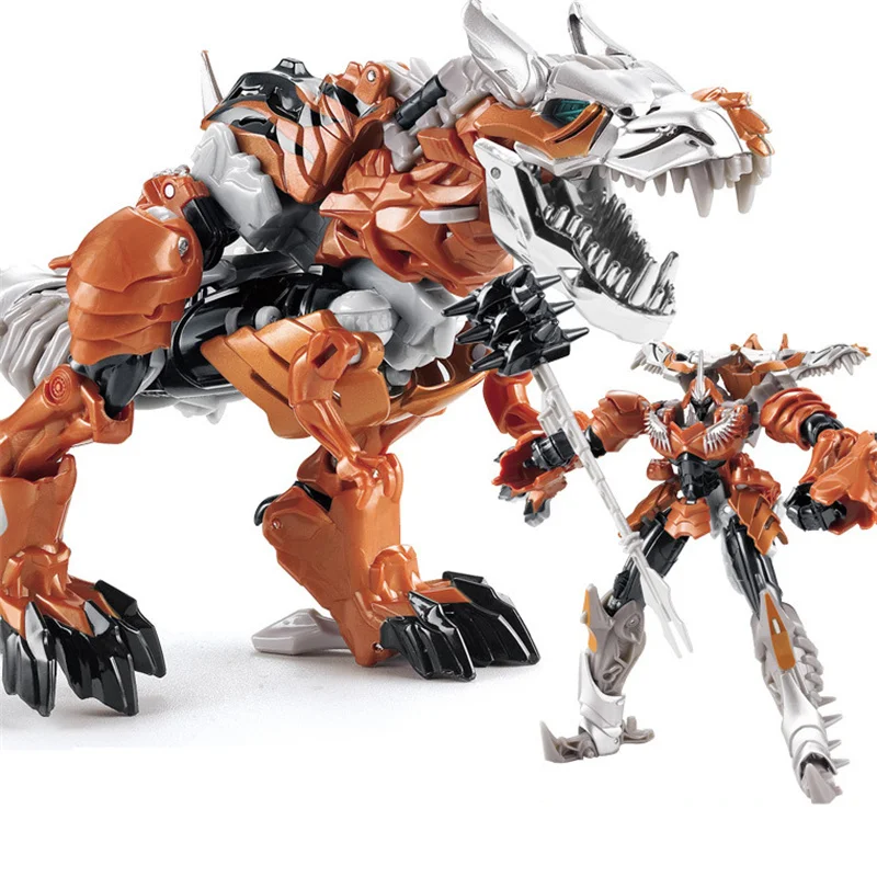 Plastic Abs + Alloy Transformation Toys Anime Dinosaur Big Size 25 Cm Robot Toy Movie Series Action Figures Classic Boy Gift | Игрушки и