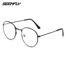 Seemfly-gafas de lectura de Metal ovaladas para hombres y mujeres