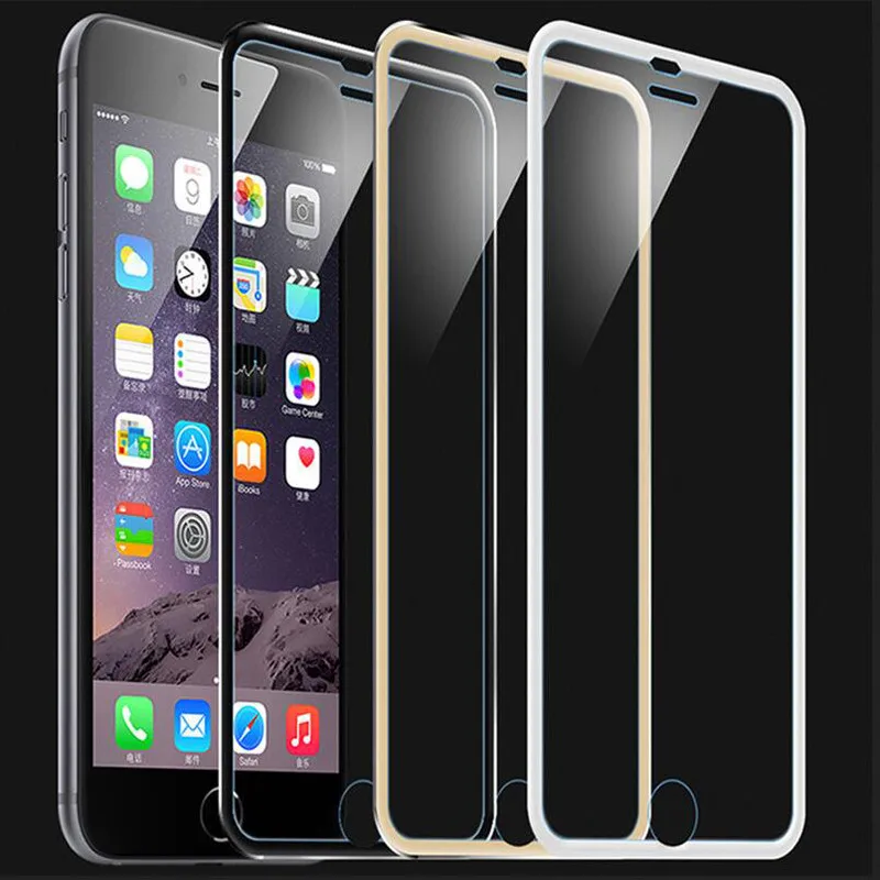 

Aluminum Alloy Tempered Phone Glass For iPhone X 10 5 5S 6S 6 7 8 Plus XS MAX 3D Full Cover Protective Film Screen Protector