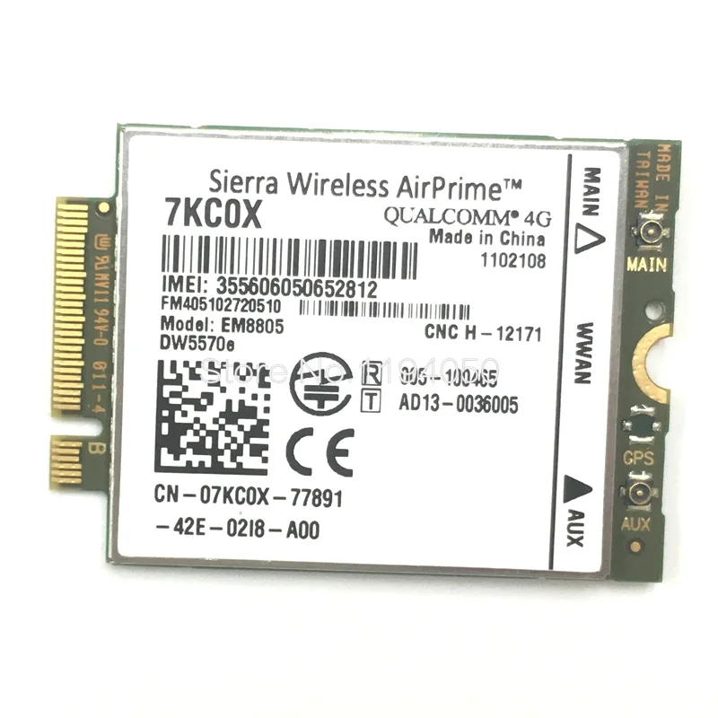 Sierra беспроводная карта адаптера Airprime 7KC0X 068DP9 DELL EM8805 DW5570e WWAN HSPA NGFF 4G|3G модемы| |