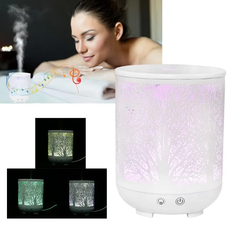 

Essential Oil Diffuser Air Humidifier Aromatherapy Machine Bluetooth Music Colorful Auto 130ml Essential Oil Diffuser Mist Maker