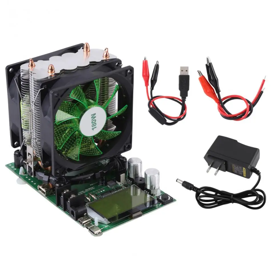 

Hot 180W Constant Current Electronic Load 200V 20A Battery Tester USB Discharge Capacity Tester Module Measuring Tools